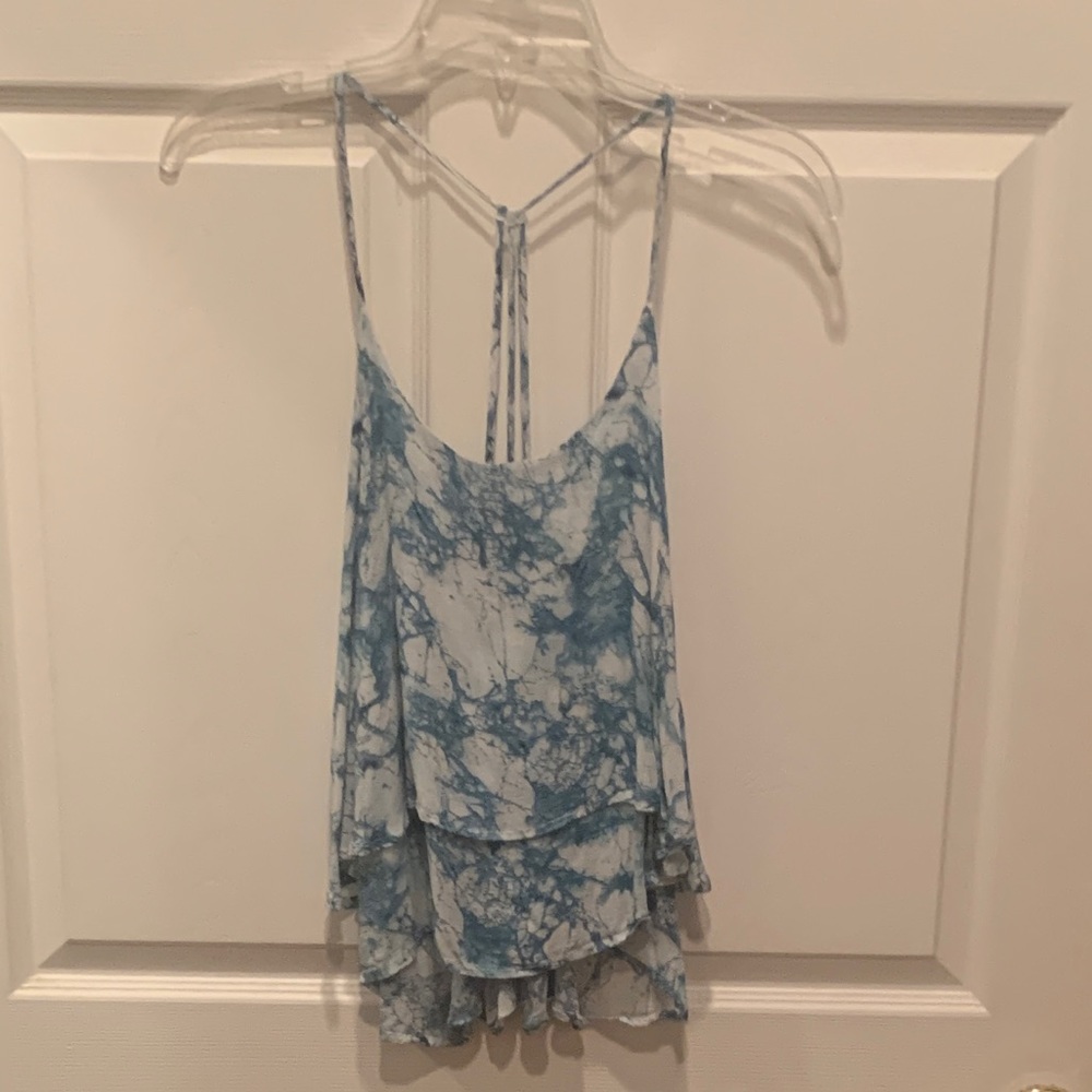Marble patterned Spaghetti strap crop top